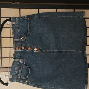 J crew denim mini skirt